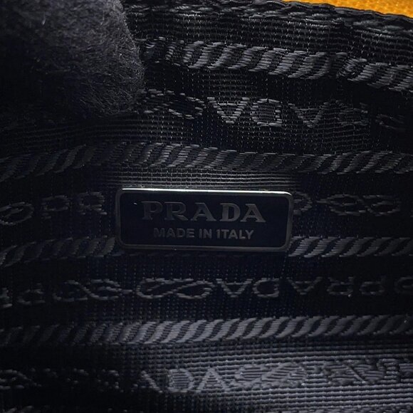 PRADA Triangle Shoulder Bag Leather Yellow 1BH190 - Picture 13 of 14